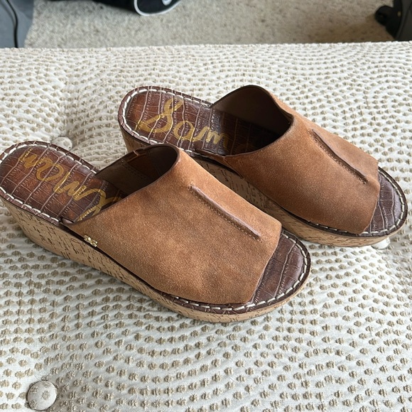Sam Edelman brown suede wedges - Picture 1 of 2